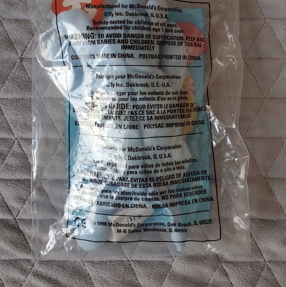 McDonald’s 1998 Ty Beanie Baby Peanut- Happy Meal Toys - Picture 2 of 2
